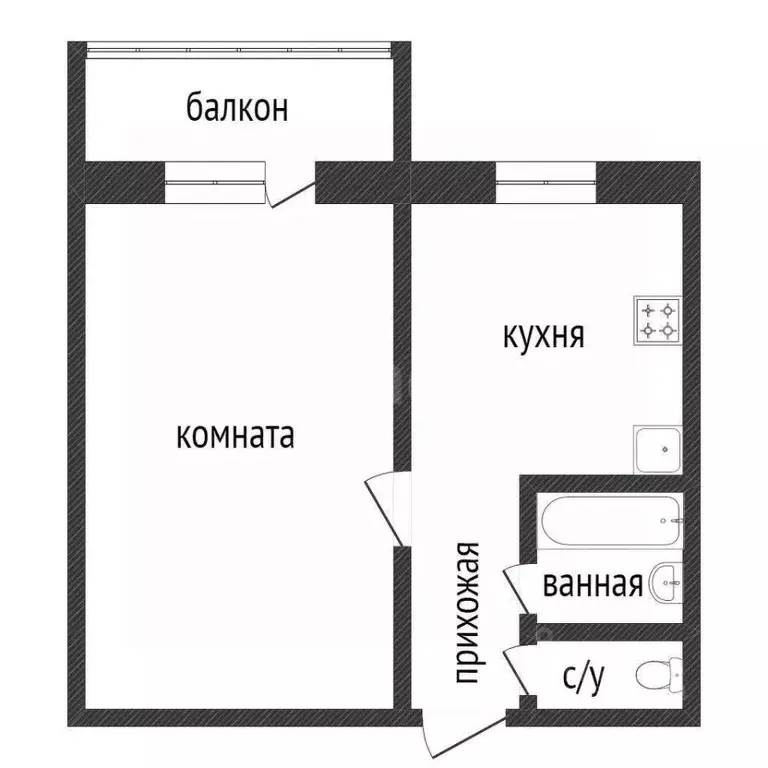 1-к кв. Курганская область, Курган Заозерный жилрайон, 6-й мкр, 4 ... - Фото 0