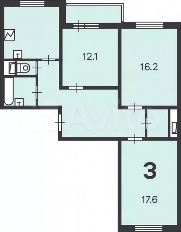 Аукцион: 3-к. квартира, 81,2 м, 14/14 эт. - Фото 0