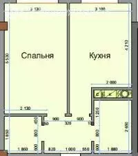 1-комнатная квартира: Нальчик, улица Героя России Т.М. Тамазова, 3 (45 ... - Фото 0