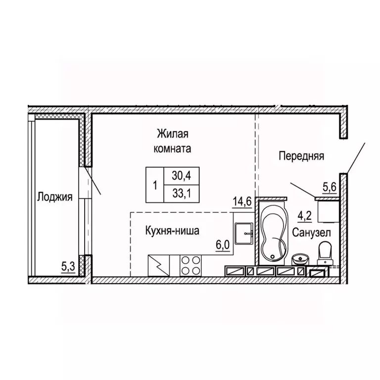 1-к кв. Приморский край, Владивосток На Черняховского жилой квартал,  ... - Фото 1
