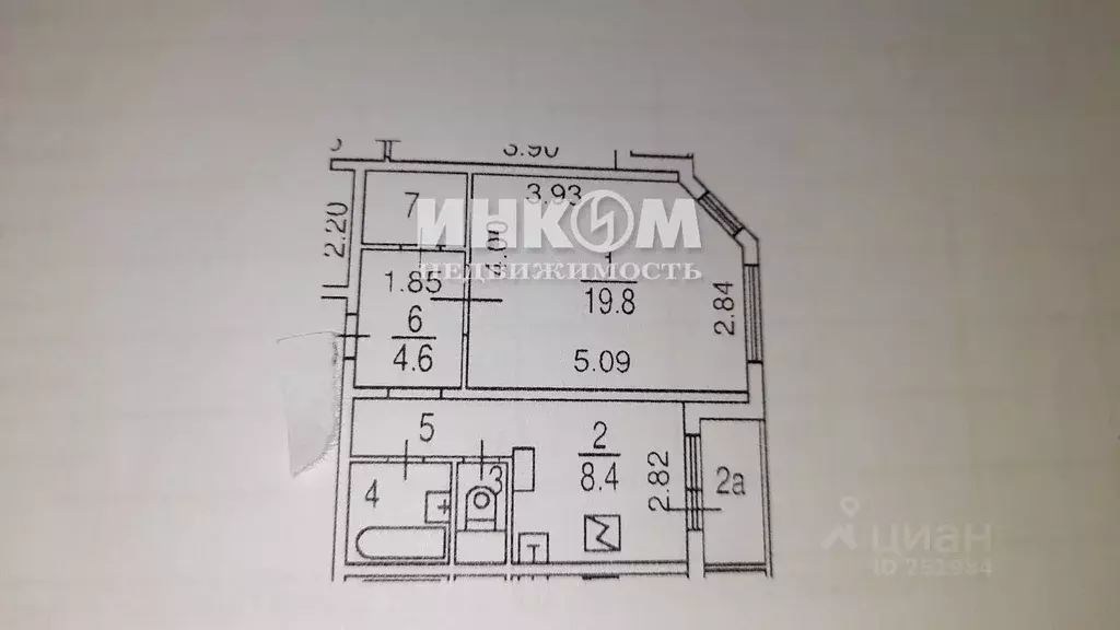 1-к кв. Москва ул. Маршала Савицкого, 12к1 (43.4 м) - Фото 0