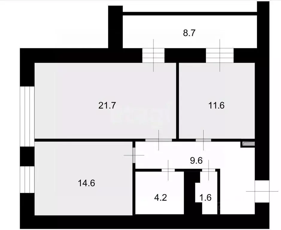 2-к кв. Смоленская область, Гагарин Первомайская ул., 17 (64.6 м) - Фото 2