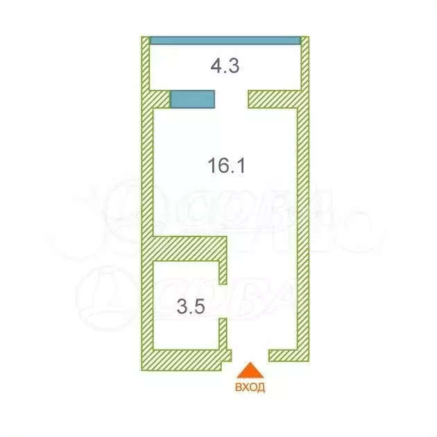 Квартира-студия, 20 м, 2/20 эт. - Фото 0