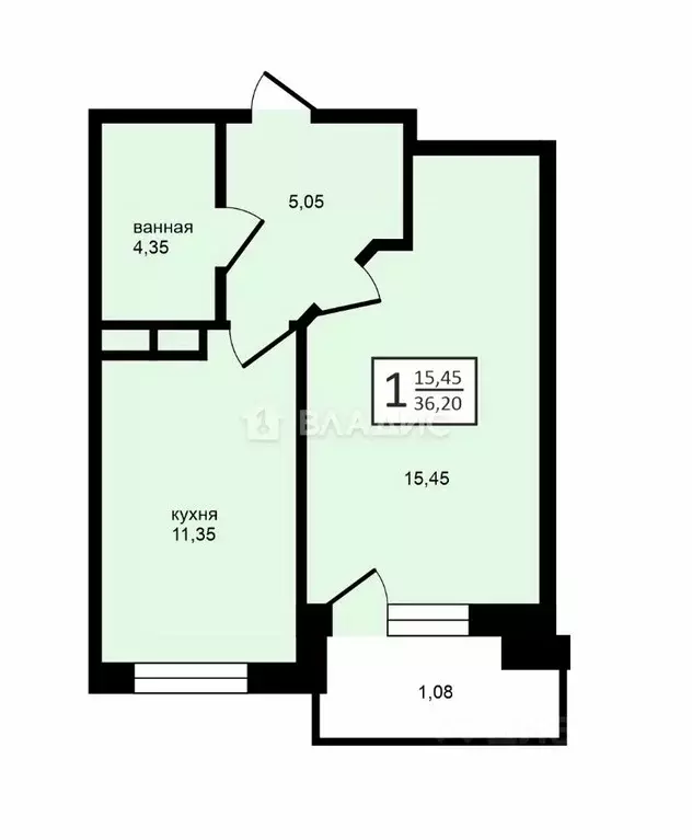 1-к кв. Ленинградская область, Всеволожск Южный мкр, ул. Доктора ... - Фото 1