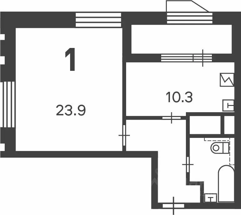 1-к кв. Москва ул. Светланова, 11к1 (45.6 м) - Фото 2
