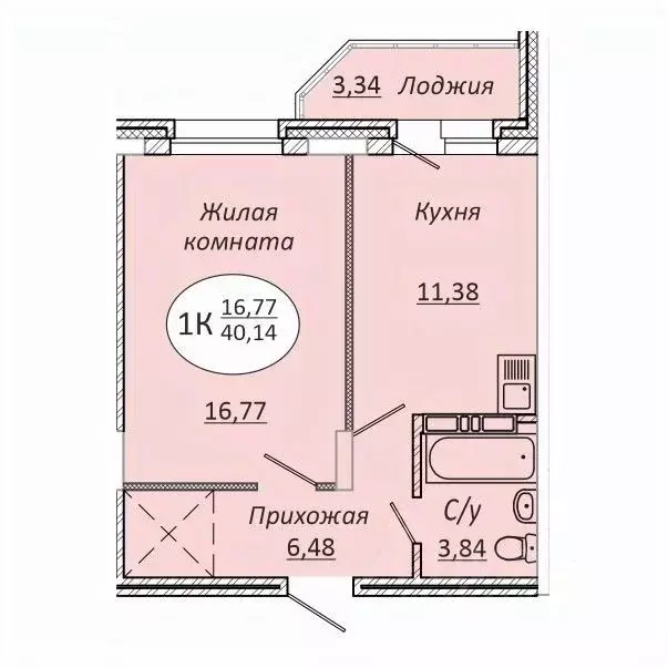 1-к кв. Новосибирская область, Новосибирск 2-я Воинская ул., 53 (40.14 ... - Фото 0