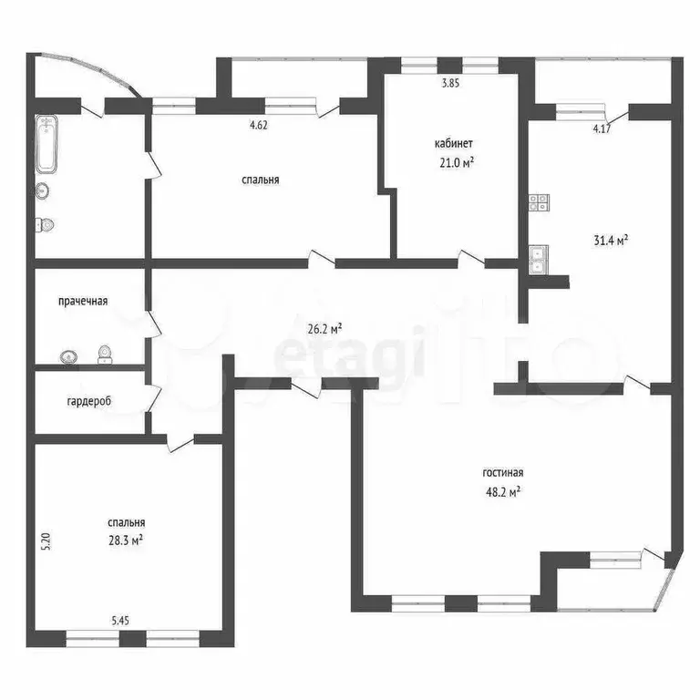 5-к. квартира, 440 м, 4/6 эт. - Фото 0