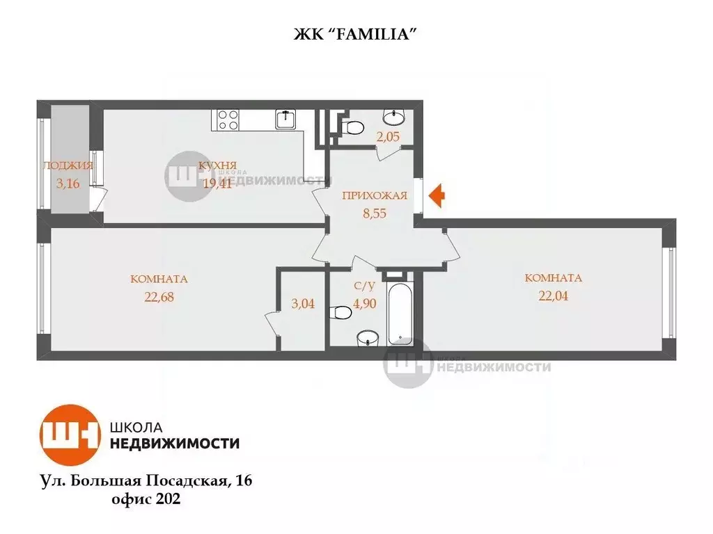 2-к кв. Санкт-Петербург Петровский просп., 22к2 (79.1 м) - Фото 0