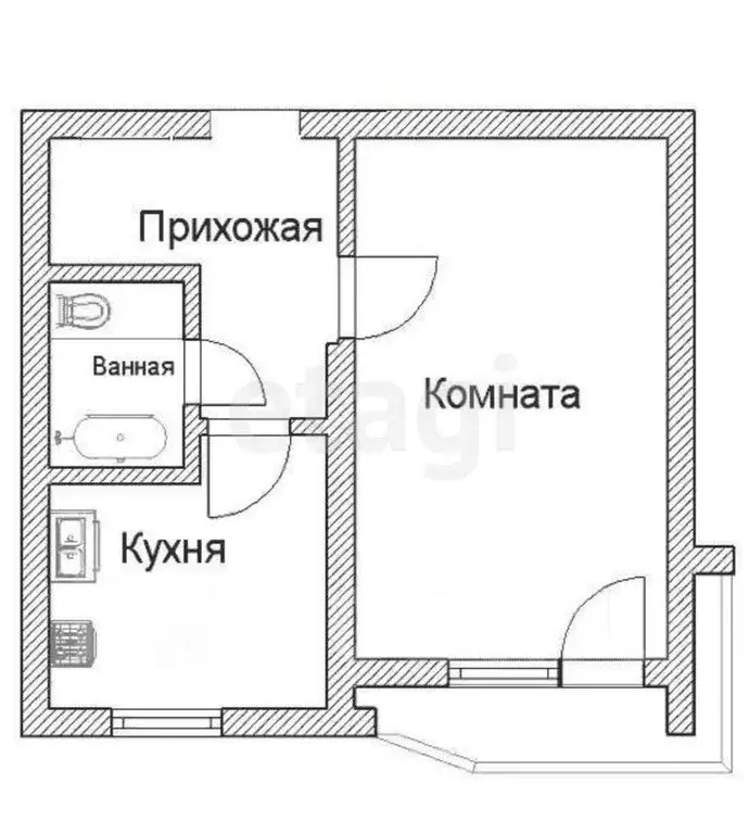 1-комнатная квартира: Тула, улица Клары Цеткин, 5к2 (40 м) - Фото 0