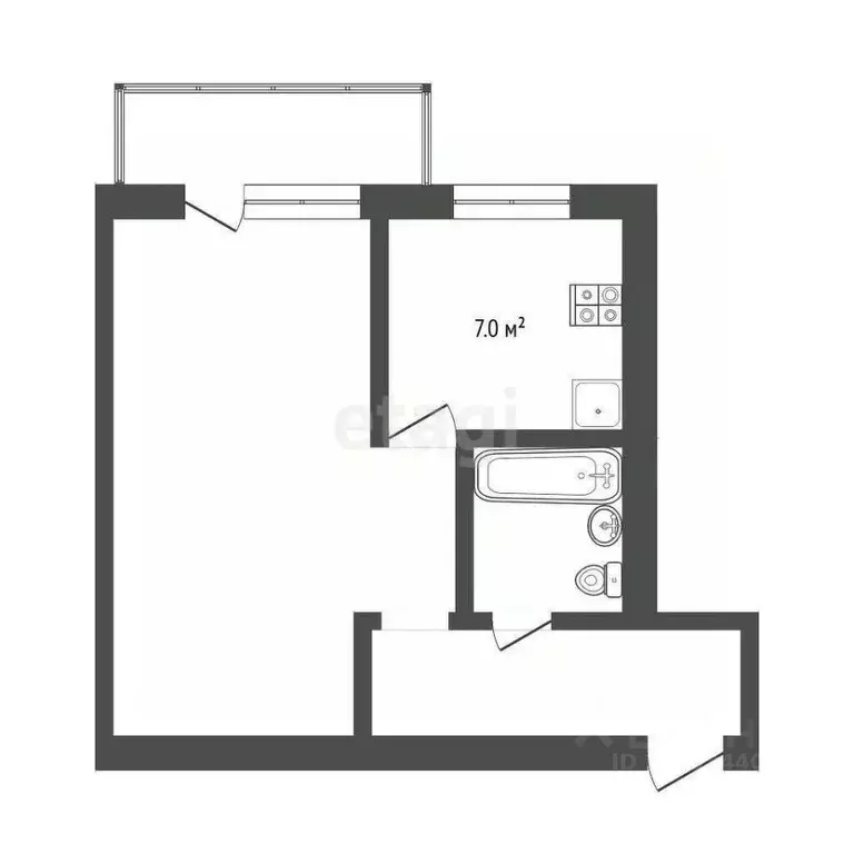 1-к кв. Тюменская область, Тюмень проезд Геологоразведчиков, 33 (28.1 ... - Фото 1
