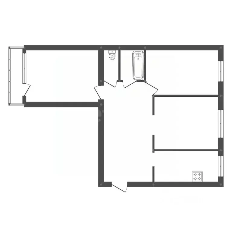 3-к кв. Амурская область, Завитинск Комсомольская ул., 105 (69.8 м) - Фото 2