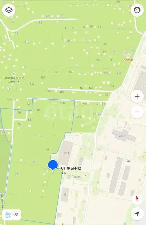 Участок в Амурская область, Благовещенск ЖБИ-12 СТ,  (5.0 сот.) - Фото 1