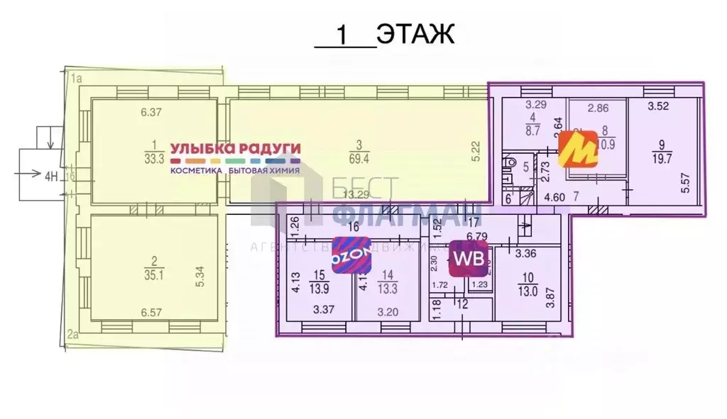 Торговая площадь в Москва Открытое ш., 24К36 (279 м) - Фото 2