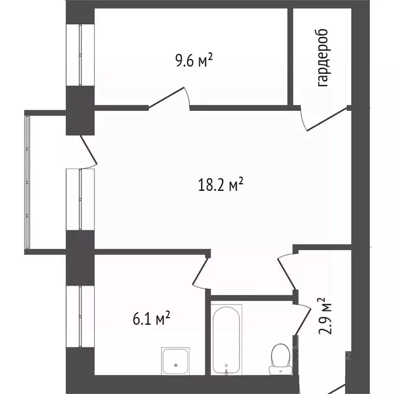 2-к кв. Красноярский край, Красноярск имени газеты Красноярский ... - Фото 2
