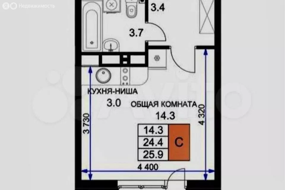 Квартира-студия: Краснодар, улица имени Героя Ростовского, 8к3 (31 м) - Фото 0