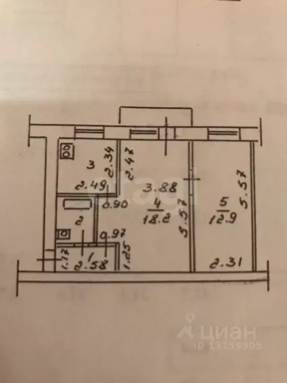 2-к кв. Липецкая область, Липецк Звездная ул., 15/2 (25.0 м) - Фото 2