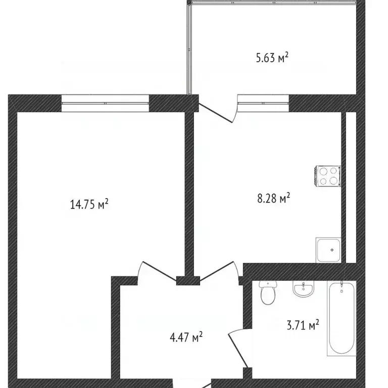 1-к кв. Коми, Сыктывкар Сысольское ш., 1/2 (34.7 м) - Фото 1