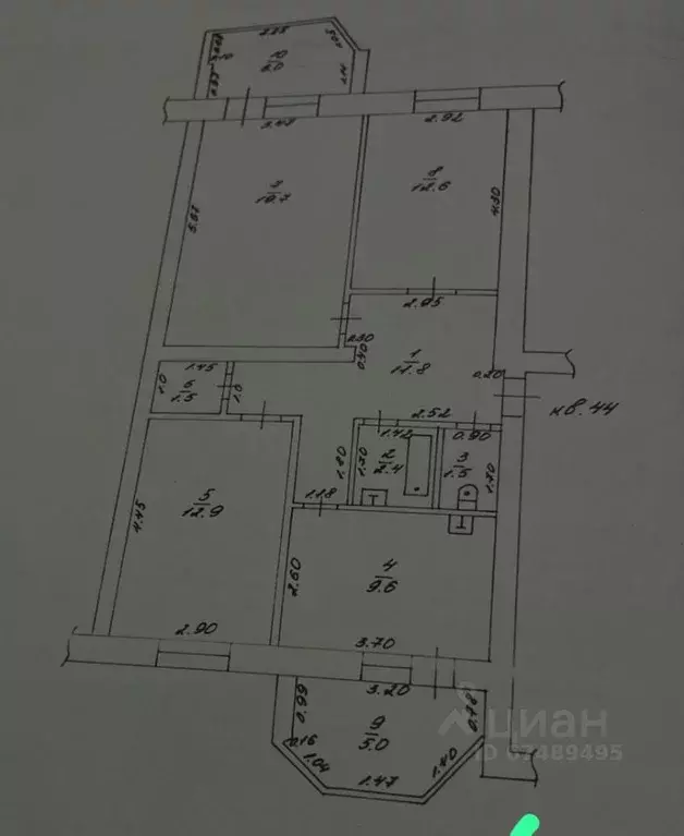 3-к кв. Краснодарский край, Анапа ул. Ленина, 209 (83.0 м) - Фото 2