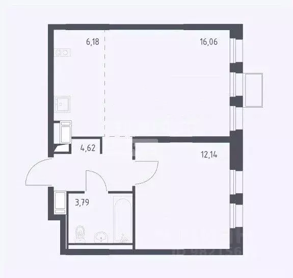 2-к кв. Московская область, Ленинский городской округ, д. Коробово ул. ... - Фото 2