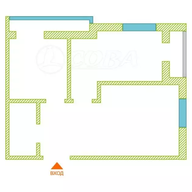 2-комнатная квартира: Тюменский муниципальный округ, рабочий посёлок ... - Фото 2