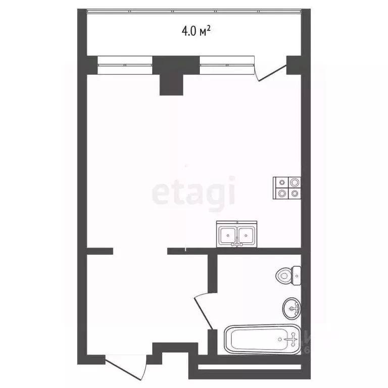 Студия Саха (Якутия), Якутск ул. Кузьмина, 30/2 (26.4 м) - Фото 1