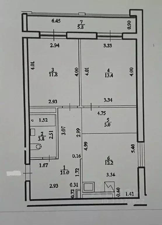 2-к кв. Башкортостан, Уфа ул. Гоголя, 29 (57.2 м) - Фото 1