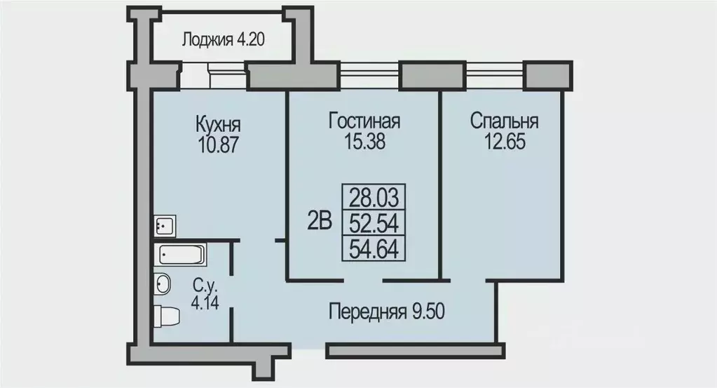 2-к кв. Новосибирская область, Бердск Южный мкр,  (54.64 м) - Фото 0