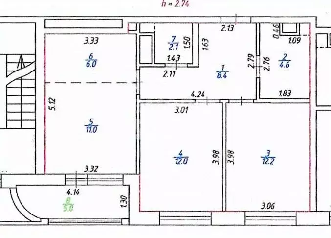 3-к кв. Удмуртия, Ижевск ул. Холмогорова, 109 (58.4 м) - Фото 1