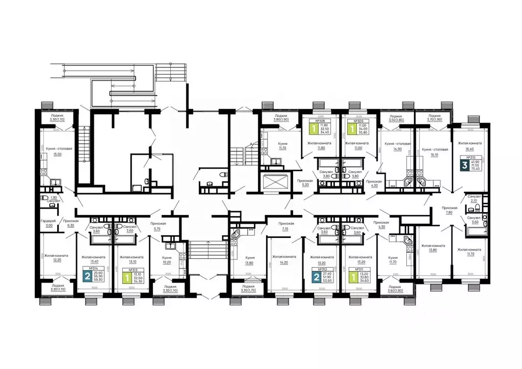 2-к кв. Адыгея, Тахтамукайский район, Яблоновский пгт  (53.6 м) - Фото 2