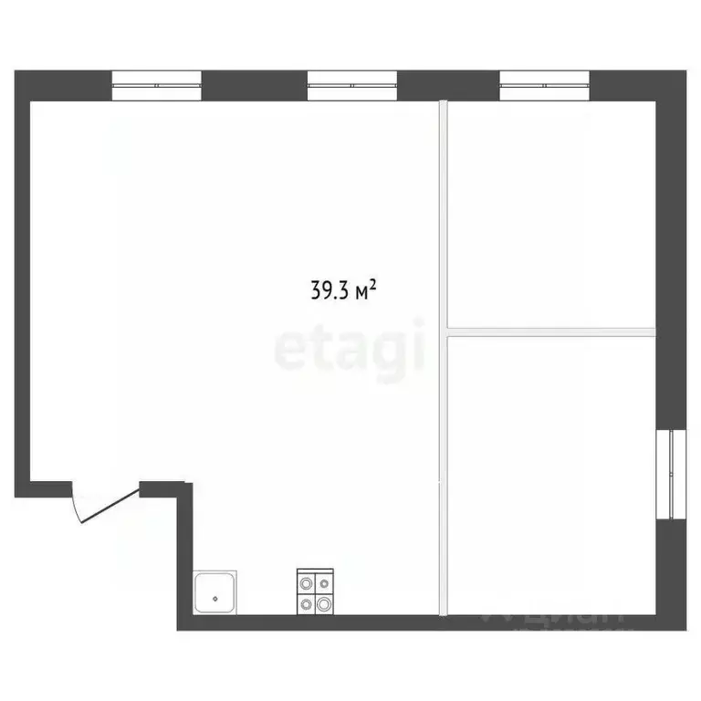 Студия Томская область, Томск Большая Подгорная ул., 31 (39.3 м) - Фото 1