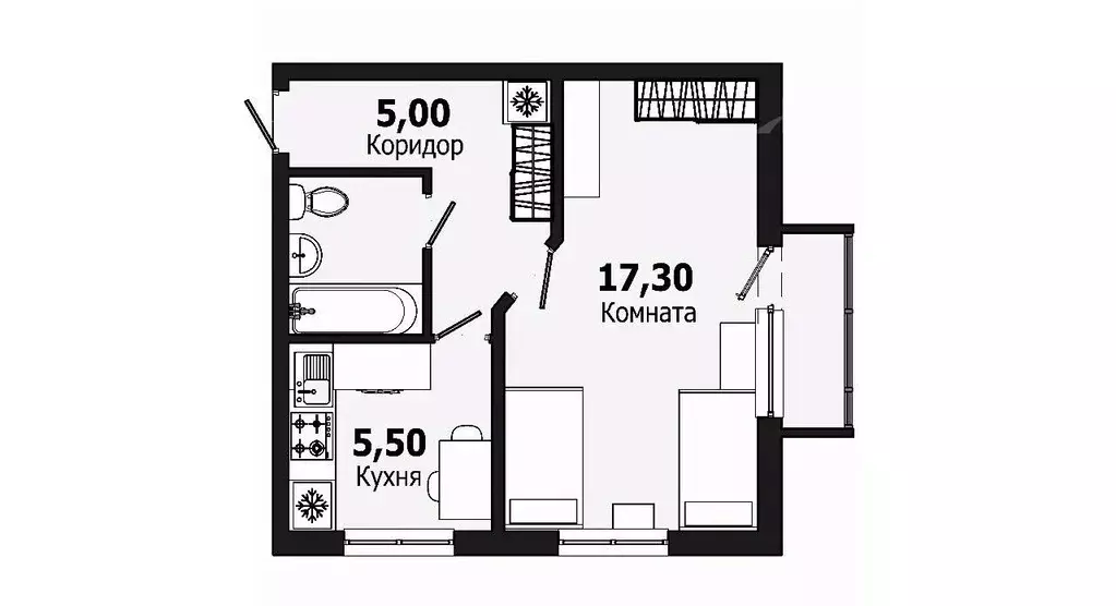 1-к кв. Санкт-Петербург, Санкт-Петербург, Колпино Октябрьская ул., 57 ... - Фото 2
