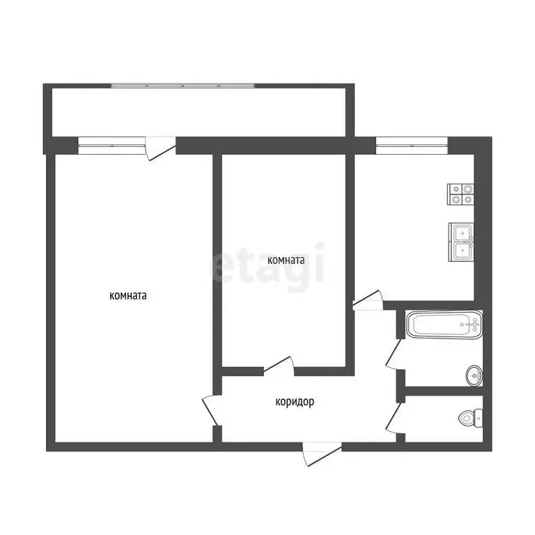 2-комнатная квартира: Ярославль, Кавказская улица, 31 (50 м) - Фото 2