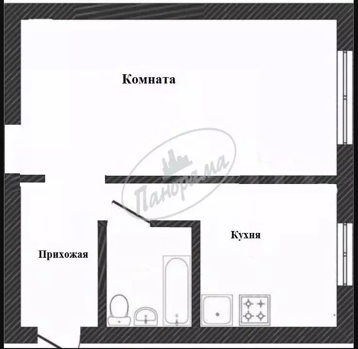 1-к кв. Калужская область, Калуга ул. Гурьянова, 51 (31.0 м) - Фото 2