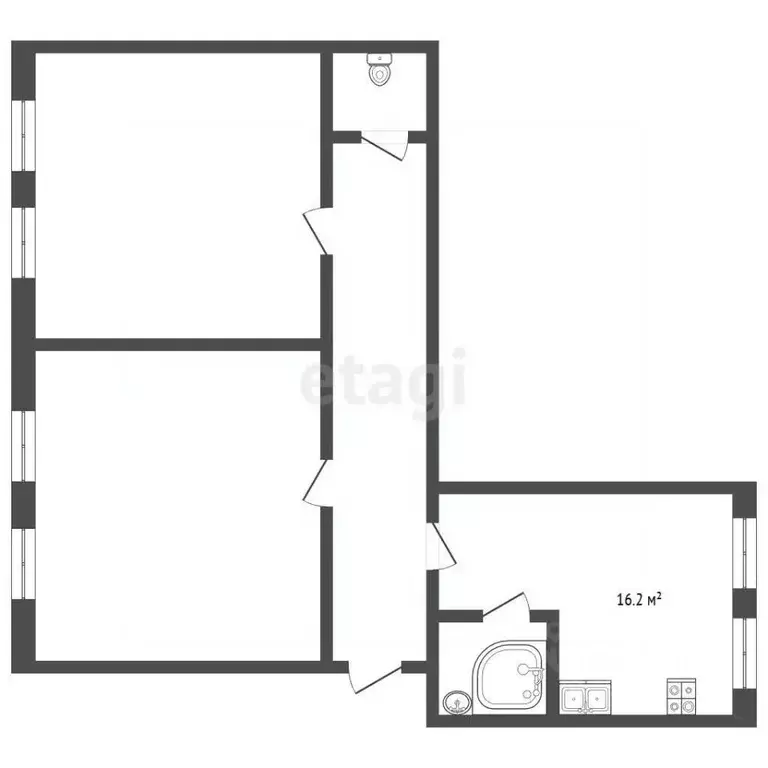 2-к кв. Ставропольский край, Кисловодск городской округ, пос. ... - Фото 2