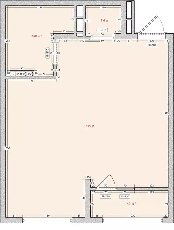 1-к кв. Приморский край, Владивосток ул. Нейбута, 135 (39.2 м) - Фото 0