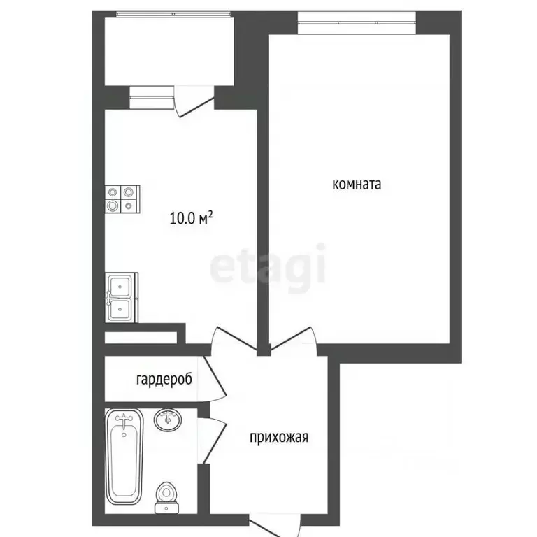 1-к кв. Москва Братеевская ул., 21К3 (38.5 м) - Фото 2