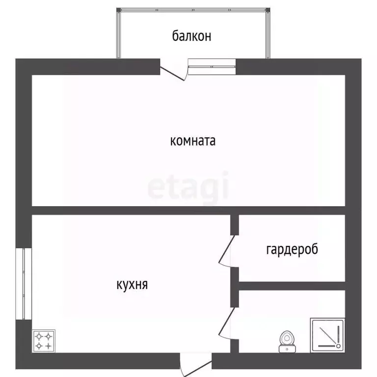 1-к кв. Владимирская область, Ковров просп. Ленина, 23 (30.0 м) - Фото 2