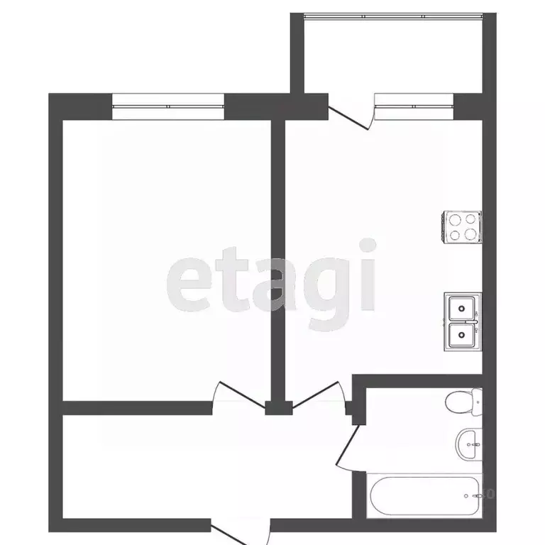 1-к кв. Тюменская область, Тюмень ул. Тальниковая, 3 (36.8 м) - Фото 2