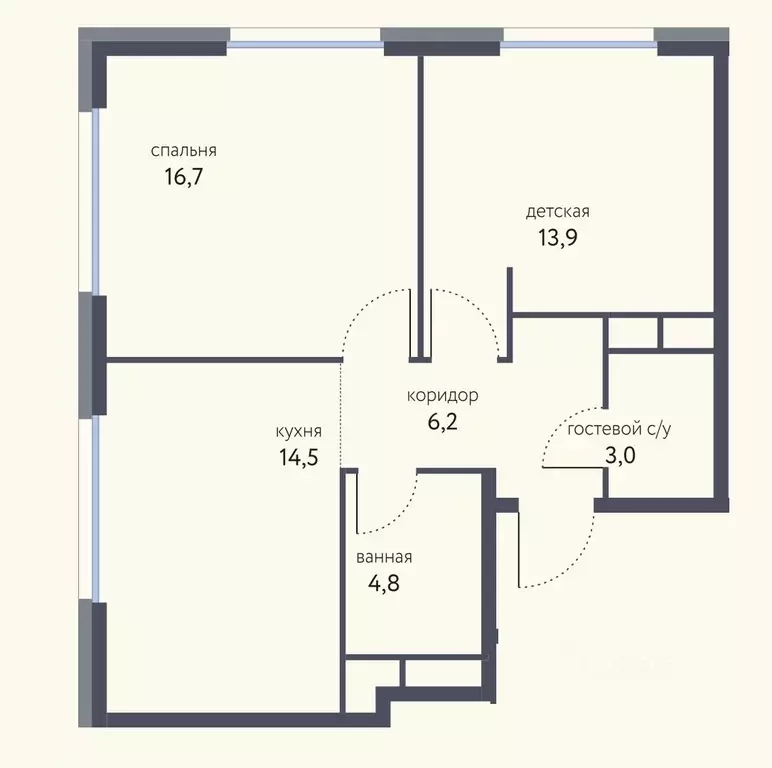 2-к кв. Москва Тагильская ул., 2к1 (58.4 м) - Фото 1