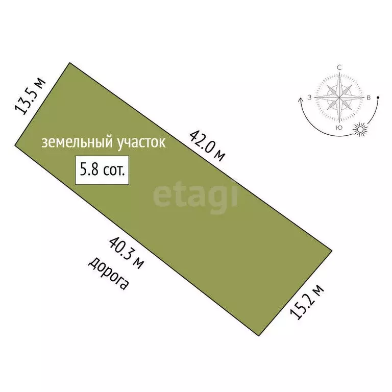 Участок в Пятигорск, садоводческий массив № 2, СТ Медик (5.8 м) - Фото 1
