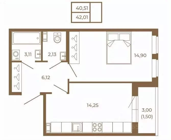 1-к кв. Ленинградская область, Сертолово Всеволожский район, Новая ... - Фото 1