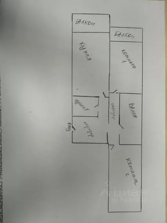 2-к кв. Ростовская область, Ростов-на-Дону пер. Андреева, 9/4 (60.0 м) - Фото 2