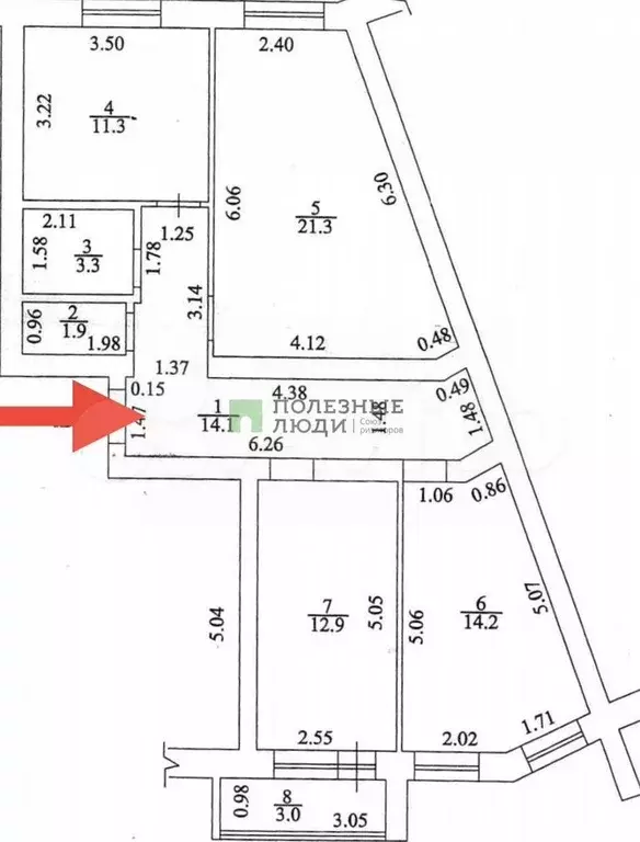 3-к. квартира, 80,5 м, 5/6 эт. - Фото 0