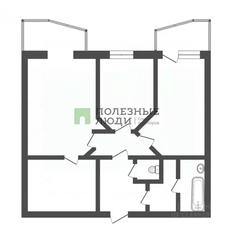 3-к кв. Томская область, Томск ул. Аркадия Иванова, 27 (134.0 м) - Фото 2