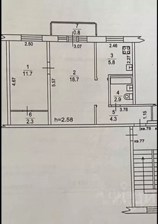 2-к кв. Московская область, Бронницы Строительная ул., 13 (45.0 м) - Фото 0
