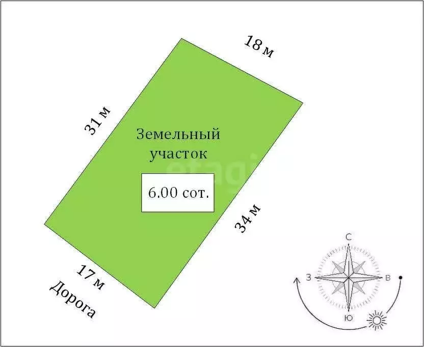Участок в Первомайское сельское поселение, СНТ Заря, Лесной переулок ... - Фото 1