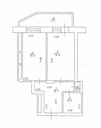 1-к кв. Татарстан, Казань ул. Баки Урманче, 5 (40.7 м) - Фото 2