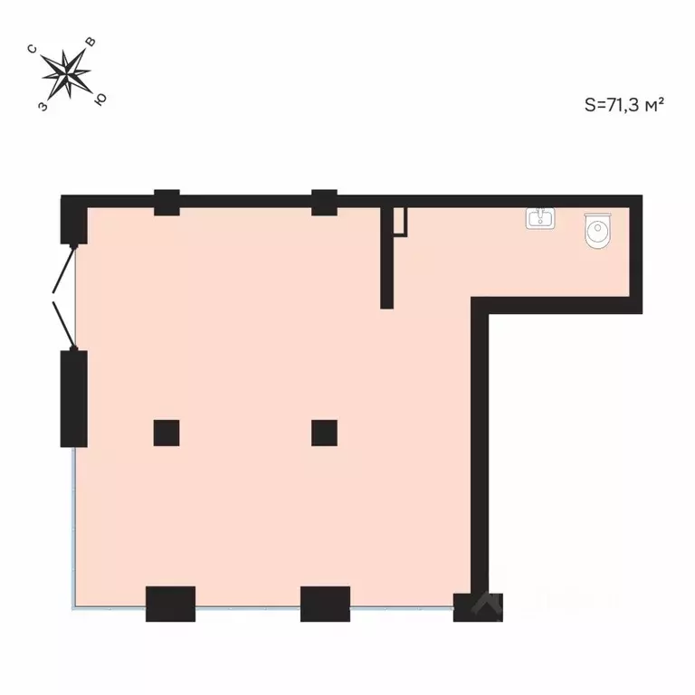 Помещение свободного назначения в Карелия, Петрозаводск Береговая ул., ... - Фото 1