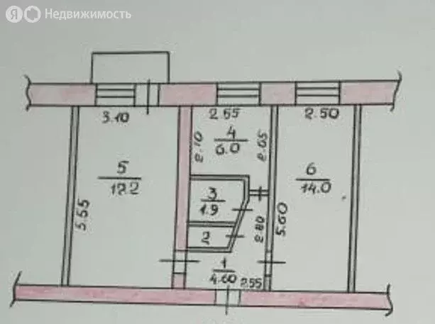 2-комнатная квартира: Елец, улица Коммунаров, 89 (45 м) - Фото 0