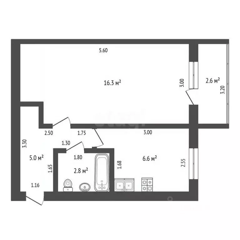 1-к кв. Башкортостан, Стерлитамак Коммунистическая ул., 14 (30.7 м) - Фото 1